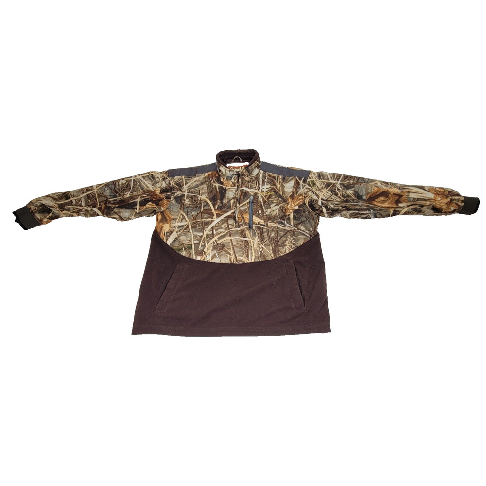 Gamehide Jacket Sz Large Pullover Camouflage Hush Hide Hunting Fleece RN 88439